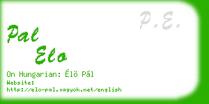 pal elo business card